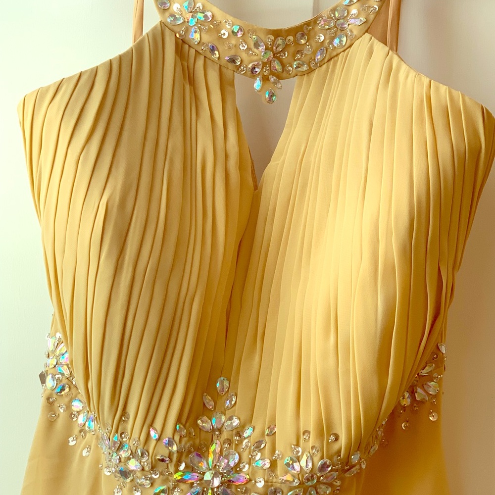Glamorous full length chiffon gown